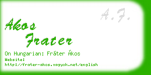 akos frater business card