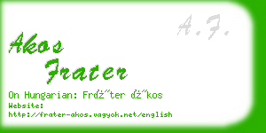 akos frater business card
